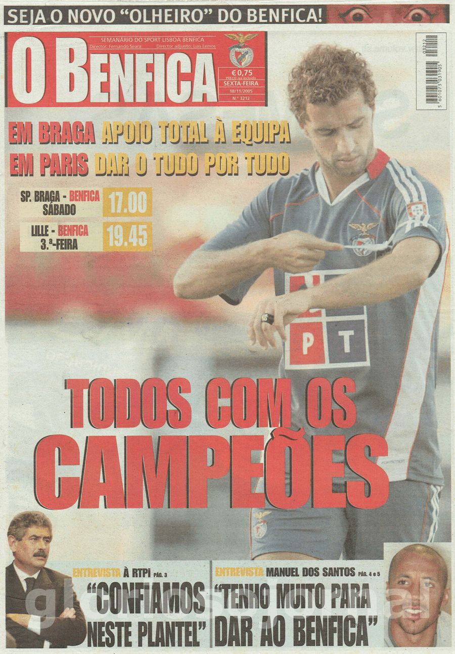 jornal o benfica 3212 2005-11-18